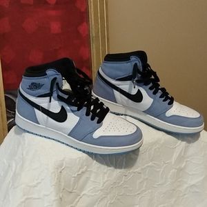 Jordans light blue and white